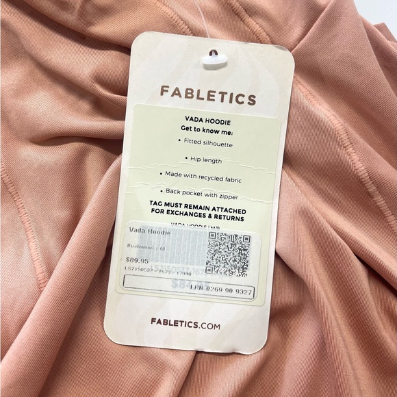 NWT Fabletics Peach VADA HOODIE MEDIUM - Picture 7 of 10